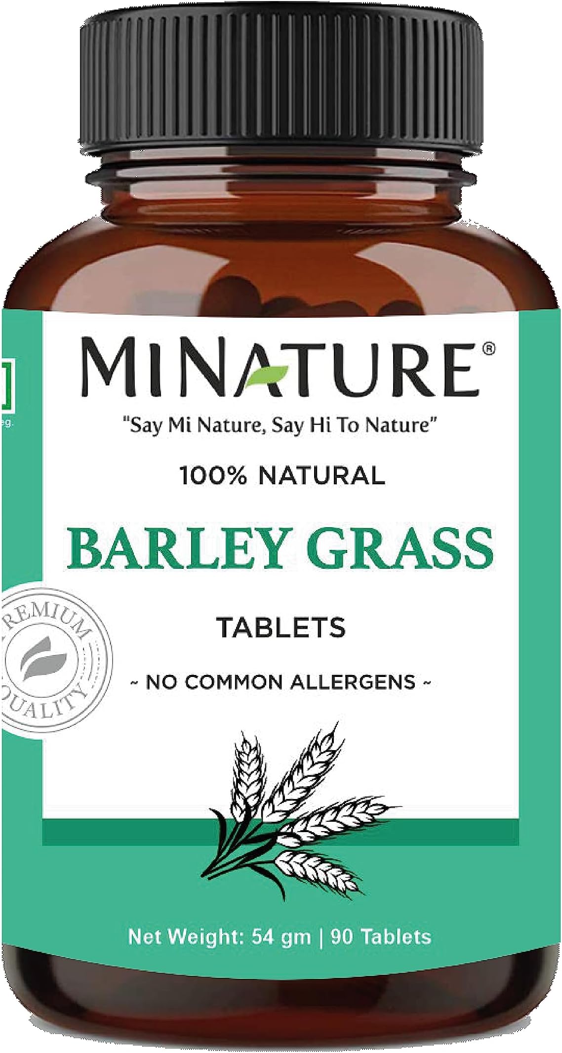 mi nature Barley Grass Tablets (Hordeum Vulgare) | 90 Tablets 45 Day supply