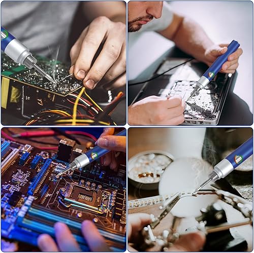 Miniatura 8 de Soldador portátil inalámbrico Batería incorporada de 1300 mAh Voltaje y temperatura ajustable de gran capacidad Batería recargable adecuada para