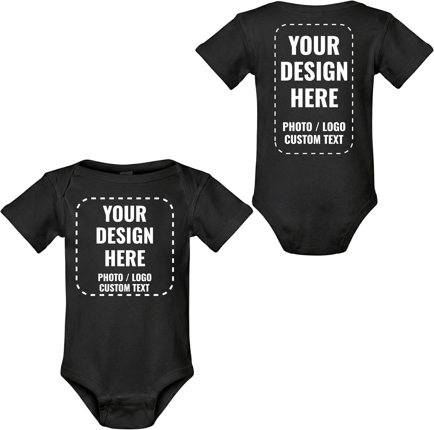 Custom Baby Bodysuit - Personalized with Photo Logo Text - Baby Boy & Girl Newborn Shower Gift Shirt