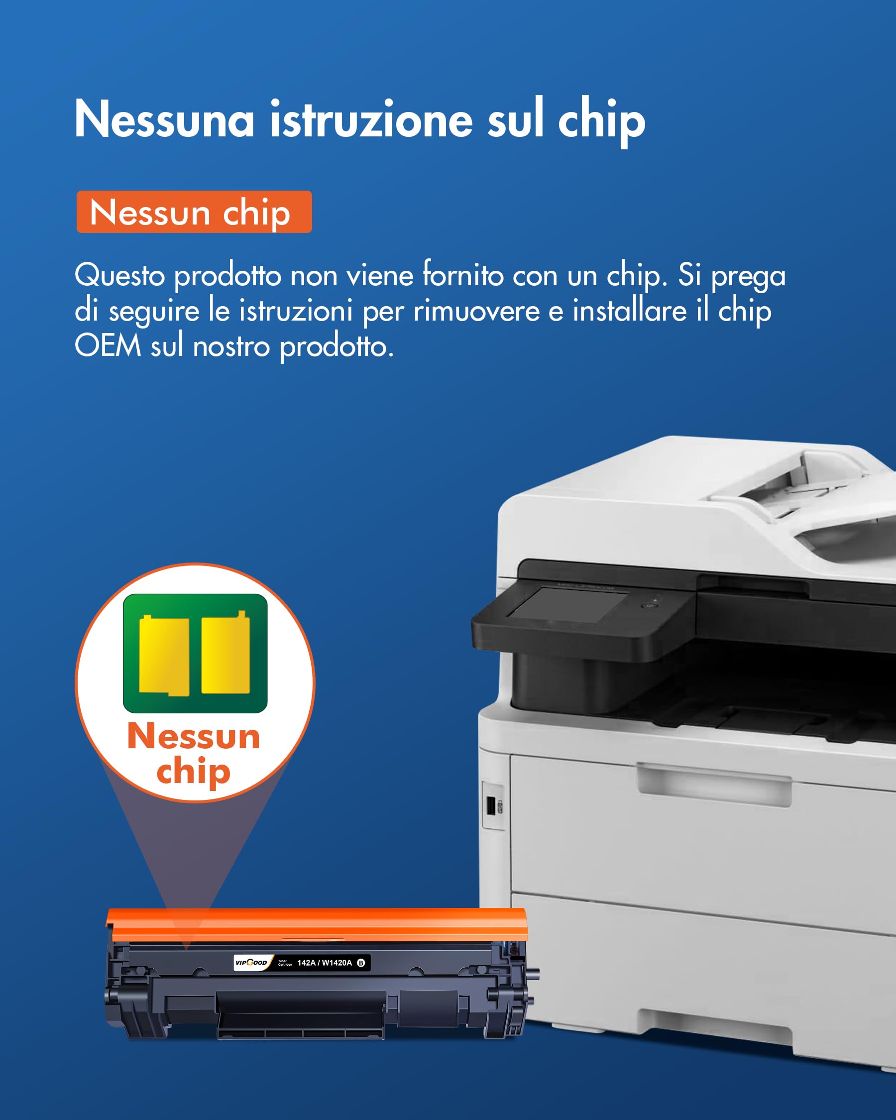VIPGOOD 142A Toner Compatibile per HP 142A 142X W1420A W1420X Cartucce di Toner per Laserjet Pro M110w M110 M110we MFP M140w M140 M140we M139we M139w M139 (1 Nero, Senza Chip)