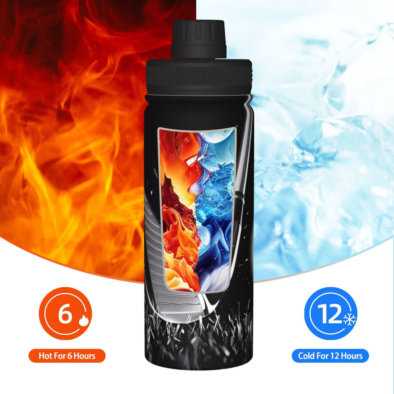 Bouteille D'eau Isotherme En Métal De 532 Ml - Bouteille D'eau étanche Pour Salle De Sport, Voyage - En Acier Inoxydable - Tasse Thermos