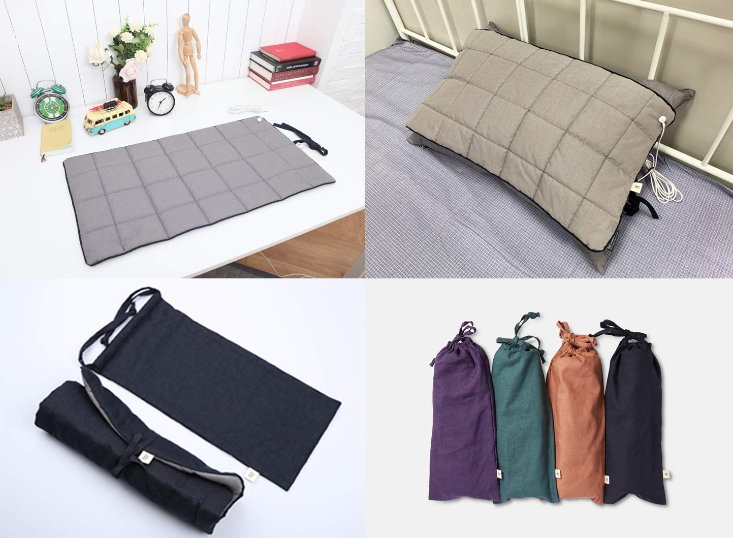 shieldgreen Grounding Kit Pad Pouch (Navy)-Sanitary Stainless Steel Fabric, 25x13inch, grounding mat