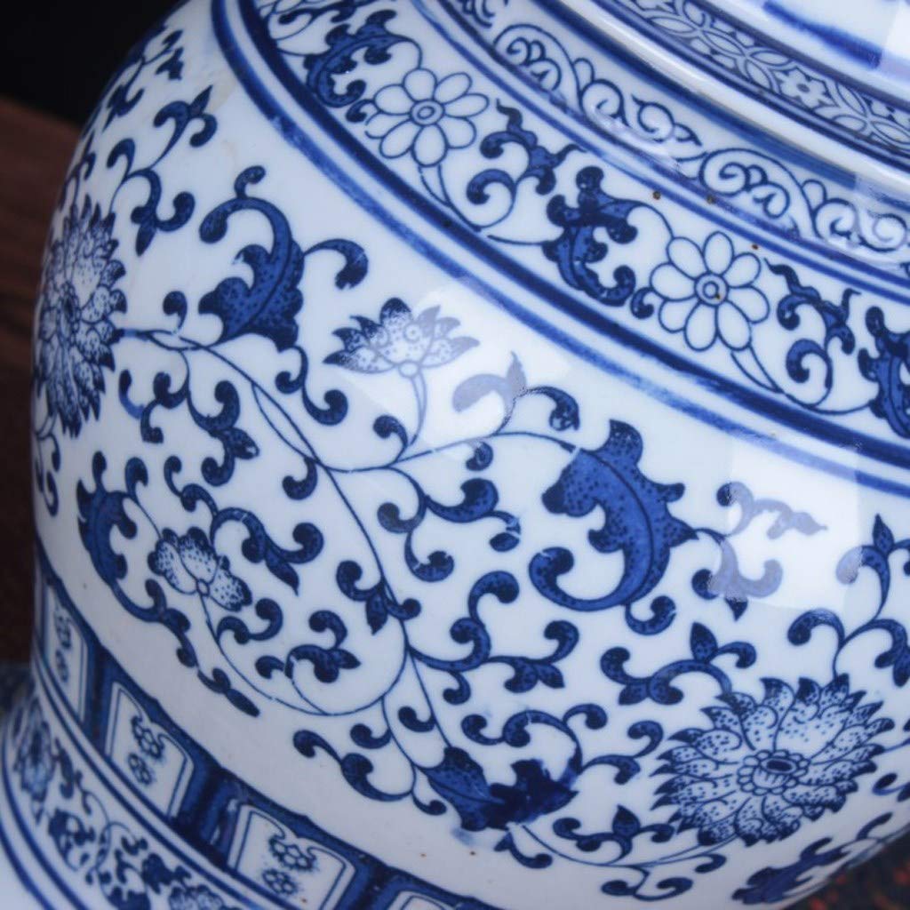 Vaas gemonteerde lamp - Exclusieve Blauw Witte Chinoiserie Lamp - 60 cm