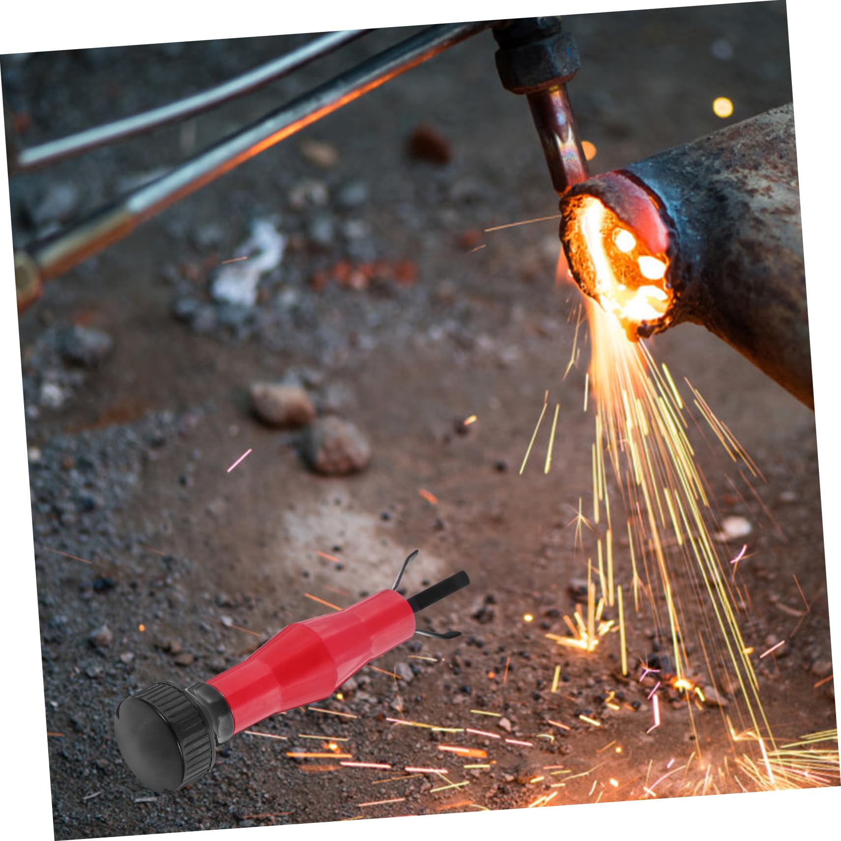 OSALADI Co2 Gas Shielded Welding Reaming Tool Gas Shielded Arc Welding Part. Gas Welding Torch Accessory Welding Nozzle Claw Portable Claw Welding Reamer Plastic Red