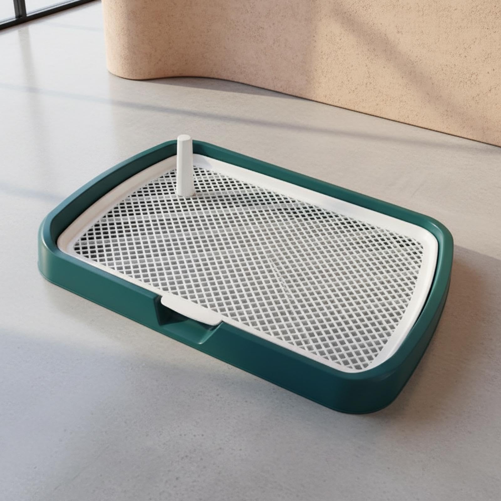 Bandeja Sanitaria para Mascotas Bandeja de Arena para Cachorros y Perros Pequeños Soporte de Bandeja Higiénica Fácil de Limpiar Material PP Apto para