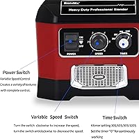 Vista 4 de BioloMix Licuadora comercial resistente, 2200W 60Oz Licuadora profesional de cocina batidos, batidos, hielo y frutas congeladas, contenedor