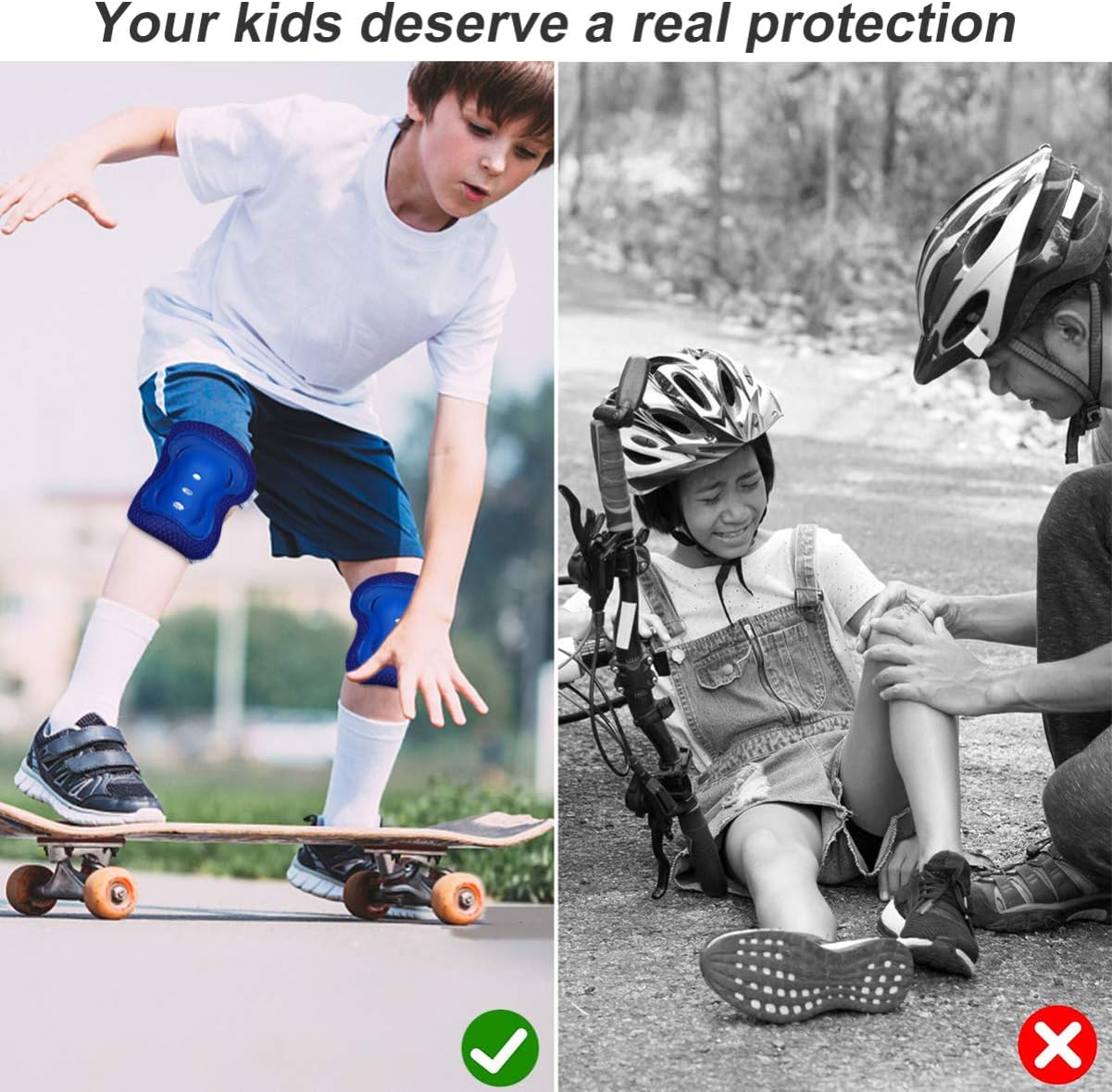 1Set Sports Protection Gear Thickened Knee and Elbow Pads for Roller Skating Cycling and Outdoor Activities Durable Shock Absorbing Design Dark Blue