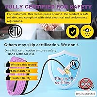 Vista 2 de Cinta térmica de 5 pies para tuberías de agua Cable de calefacción de techo y canaletas con enchufe iluminado de 6 pies