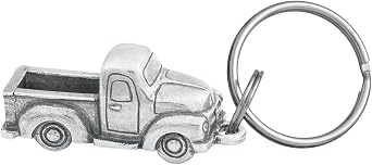 DANFORTH - Pickup Truck Keyring | Handcrafted Pewter | 2 Wide and 34 Tall | Fathers Day Gifts | Made In USA |