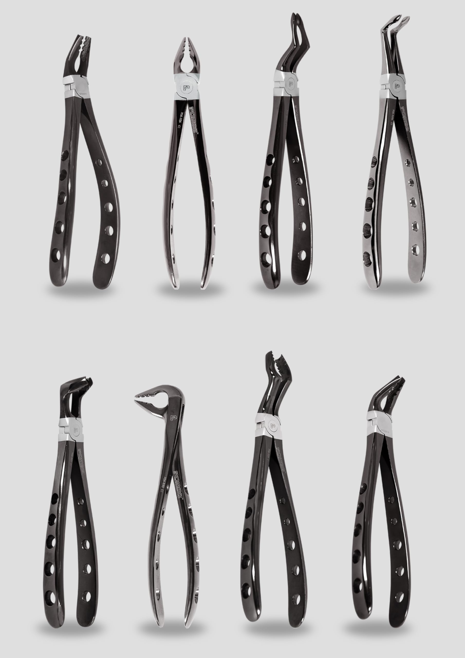 Apical Extracting Forceps 8-Items Kit #706-325L, # 706-325U, # 706-326, # 706-327, # 706-328, # 706-329, # 706-330, # 706-331