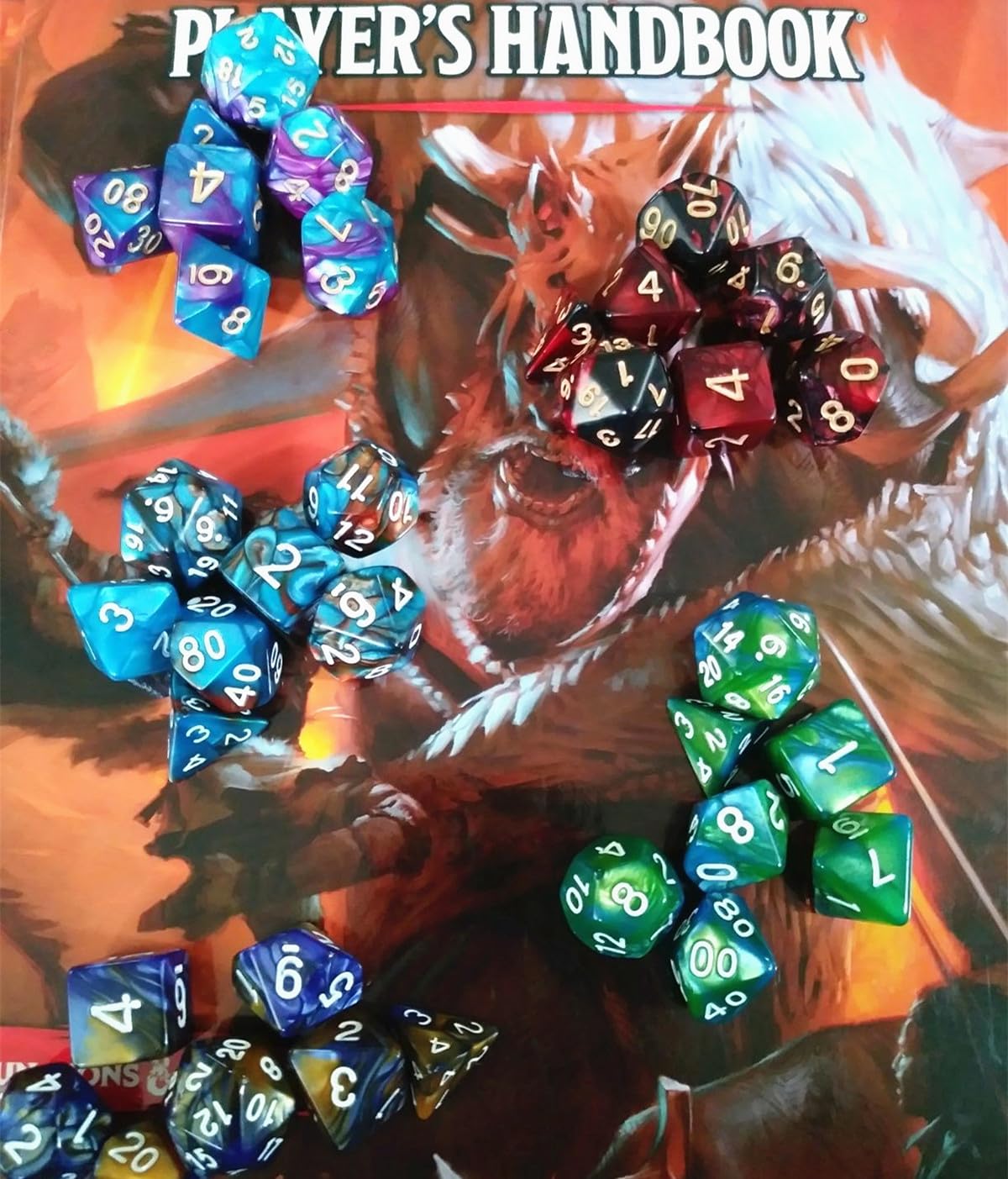 Amazon.com: DND Dice Set Red Black RPG Dice for Dungeon and