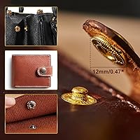 Vista 2 de Alritz 120 Set de cierres de broche de cuero, botones de metal de 12.5mm con 4 herramientas de ajuste, 6 colores de broches de cuero para ropa