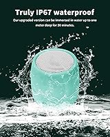 Vista 3 de Altavoz impermeable, pequeño altavoz Bluetooth con sonido estéreo y graves robustos, mini altavoces con llamada manos libres, IPX7 impermeable