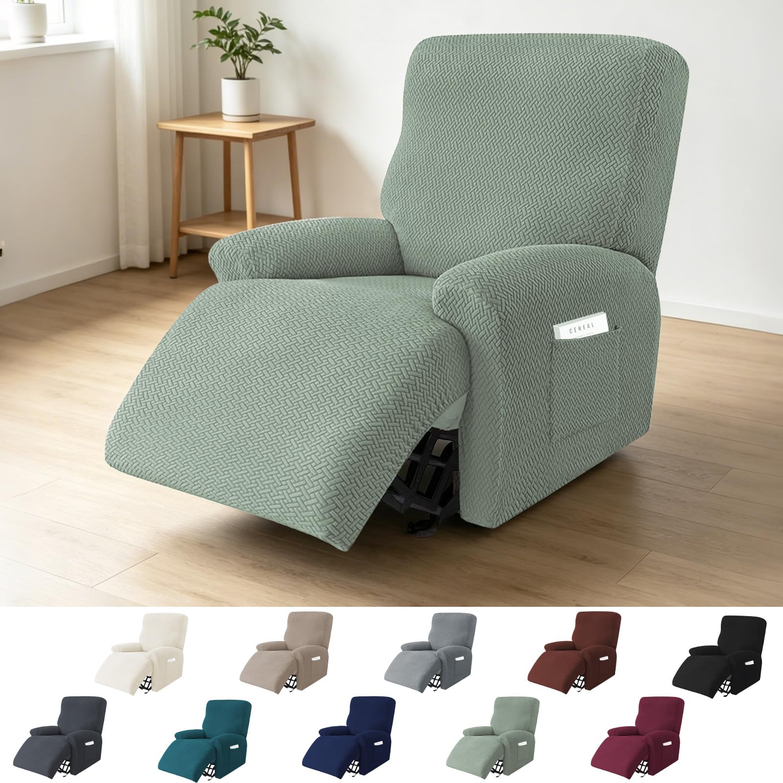 BOFITENG 4-Piece Recliner Chair Cover, Full-Cover Armchair Covers โ image 1