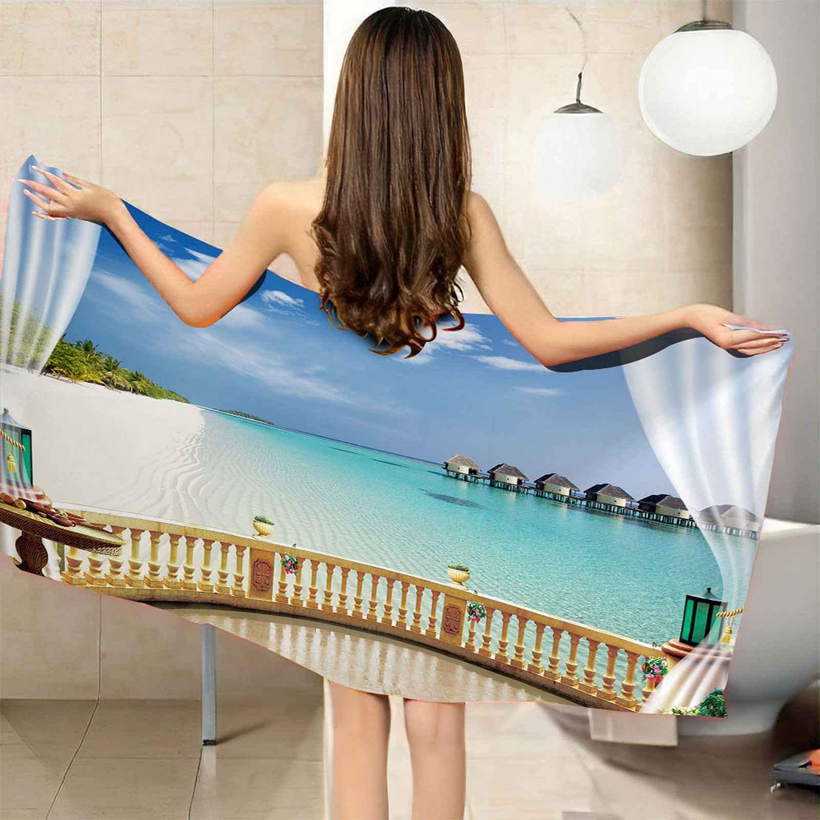 Serviette de plage en microfibre 80 x 130 anti sable pour le confort du bain