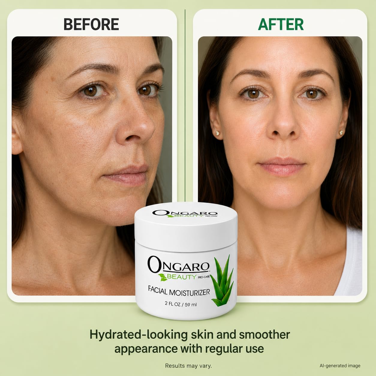 Ongaro Beauty Probiotic Face Moisturizer with Aloe Vera and Hyaluronic Acid