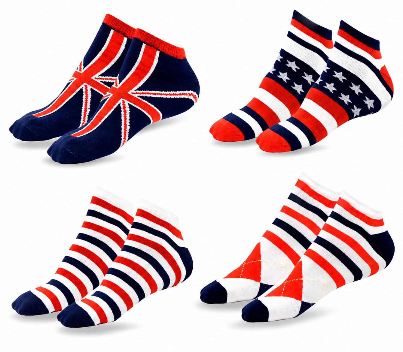 4 Pairs Unisex Ankle Socks Soft Cotton Low Cut Casual Athletics Socks Breathable Comfort Men & Women (Pack of 4)-image-37