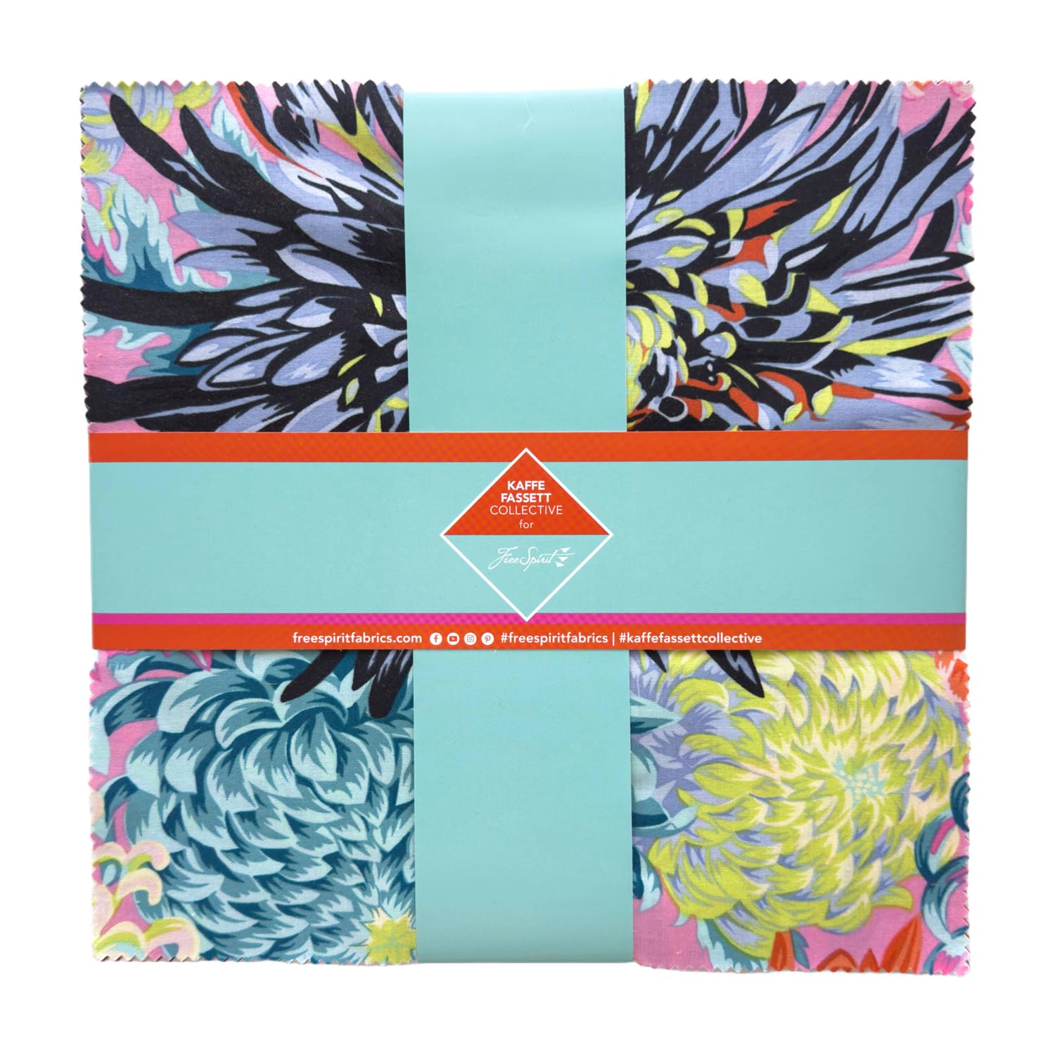 FreeSpirit Classics Plus Polaris 10 Inch Charm Pack (42 pieces) by Kaffe Fassett Collective (FB610GP.POLARIS)