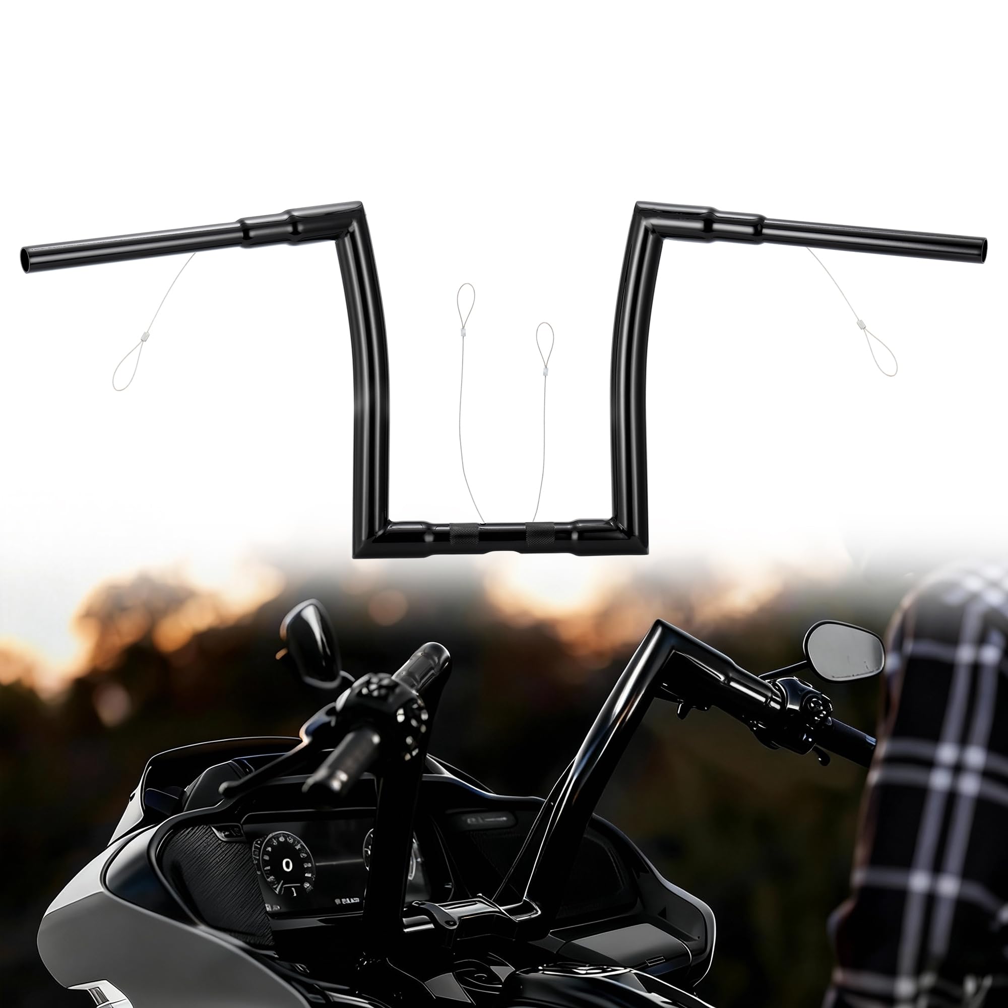 1.5" Fat 12" Road Glide Handlebars for '24+ Road Glide,Black
