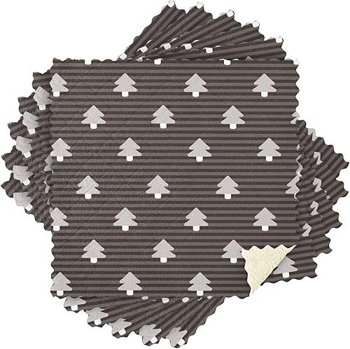 Miniatura 8 de KLL Toalla de microfibra con patrón de árbol de Navidad blanco y negro, paños de cocina absorbentes para puerta de mano, paños de cocina de Pascua