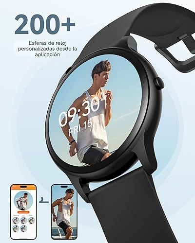 Miniatura 7 de AGPTEK Reloj inteligente para mujeres y hombres, reloj inteligente impermeable 5ATM para teléfonos Android e iOS, reloj de seguimiento de actividad