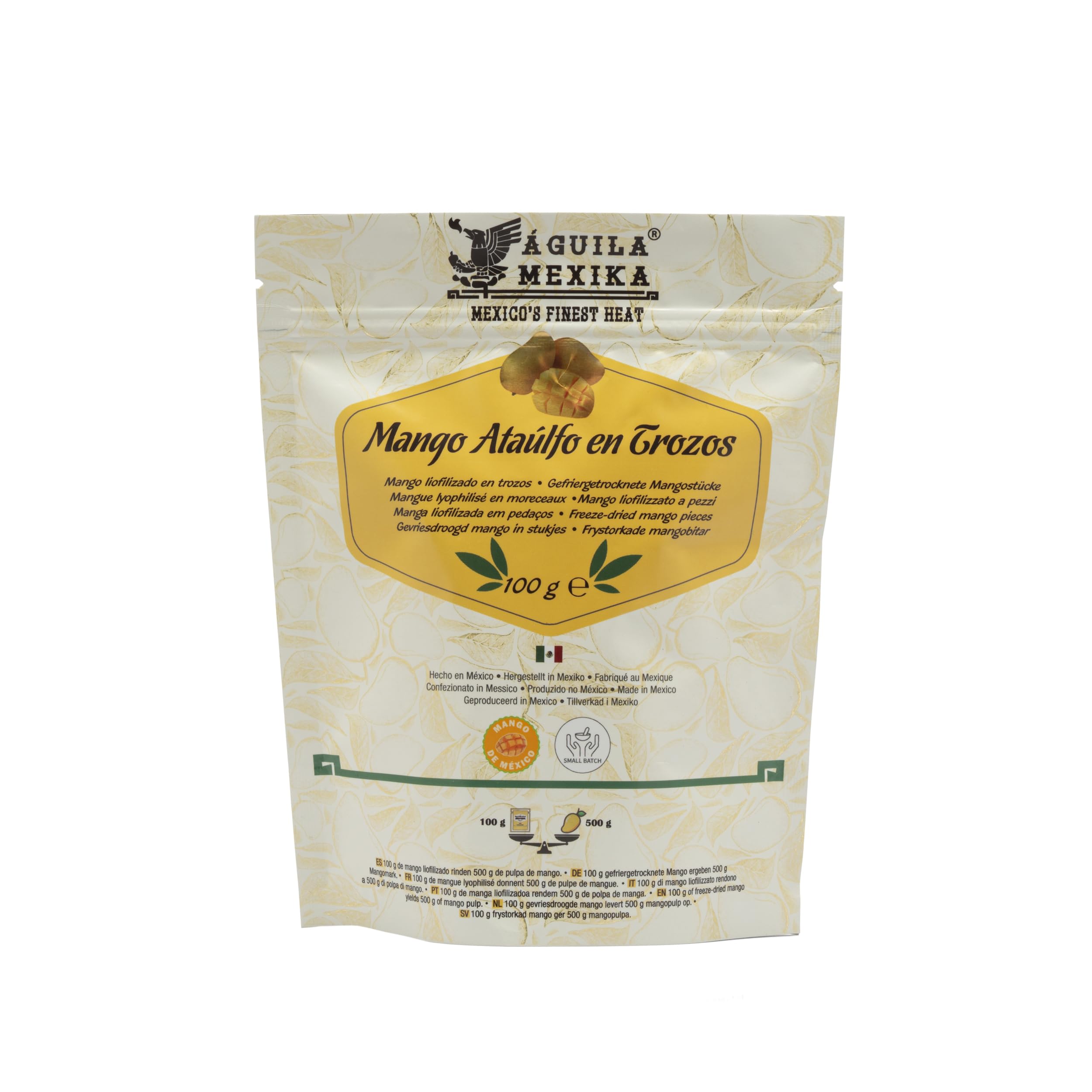 AGUILA MEXIKA | Gefriergetrocknete Mangostücke 12er-Pack | aus mexikanischen Ataulfo Mangos | Natürlich süß - Vielseitig einsetzbar.