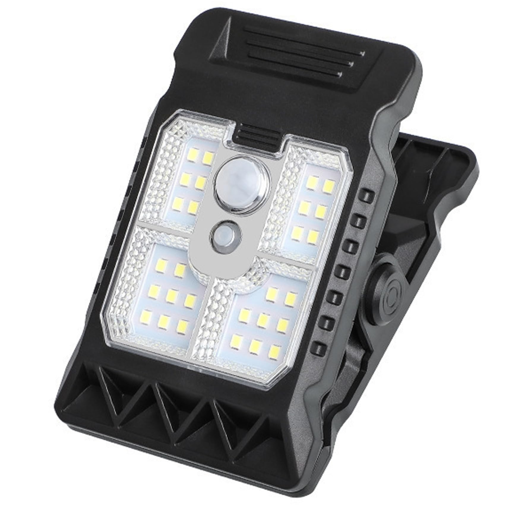 Luces solares con clip exterior IP65 foco LED seguridad para patio y valla
