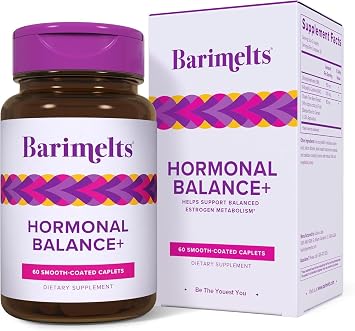 BariMelts Hormonal Balance + لمستخدمي GLP-1 ومرضى الأطفال - DIM و NAC و Chasteberry يدعم توازن الهرمونات للنساء - 60 Caplets مطلي بسلاسة توريد لمدة شهر واحد