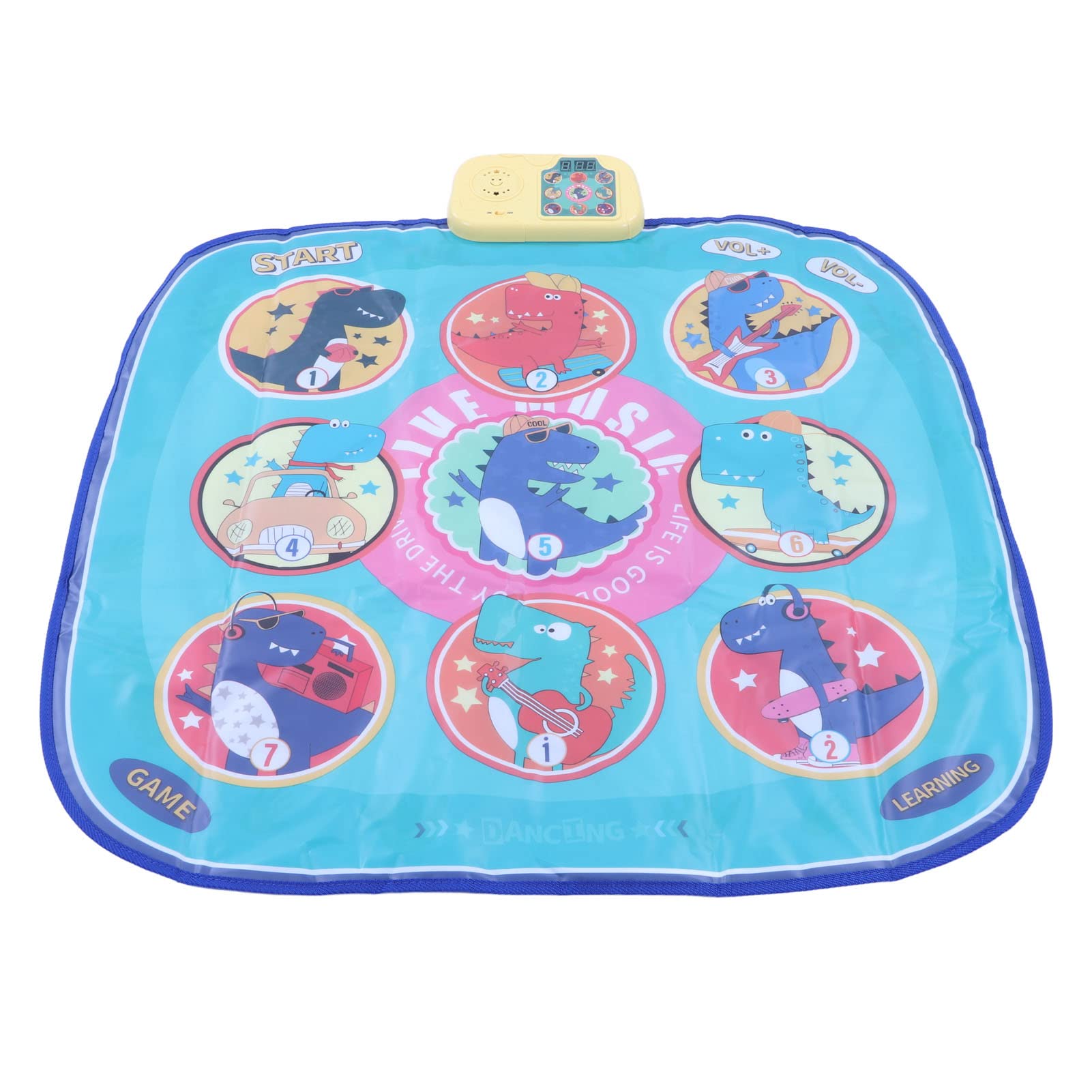 Dance Mat Foldable Music Challenge Levels Dinosaur Electronic Dance Pad for Children Toddler