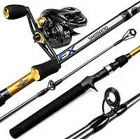 KIT DE PESCA PROFISSIONAL COMPLETO VARA SHIMANO FX 1.82M 6-15LB - CARRETILHA TUCUNA PRO 6000-6 ROLAMENTOS DRAG:6KG - REFORCADO - PESCA ESPORTIVA - ISCA ARTIFICIAL - TUCUNARE