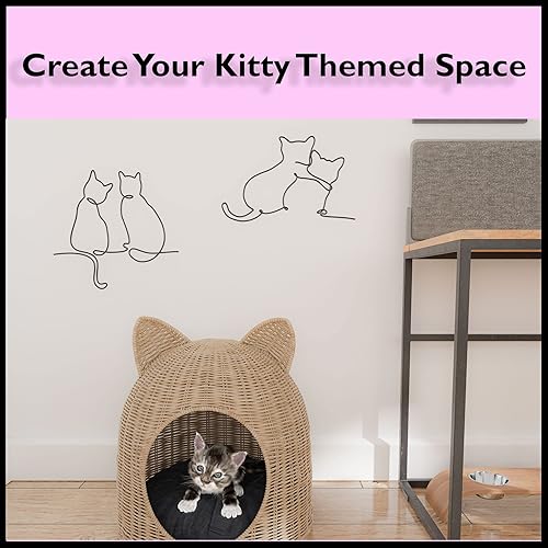 Miniatura 2 de Matani Decoración de pared de gatos de metal  Arte de pared de gato  Arte de pared de metal  (Heart)