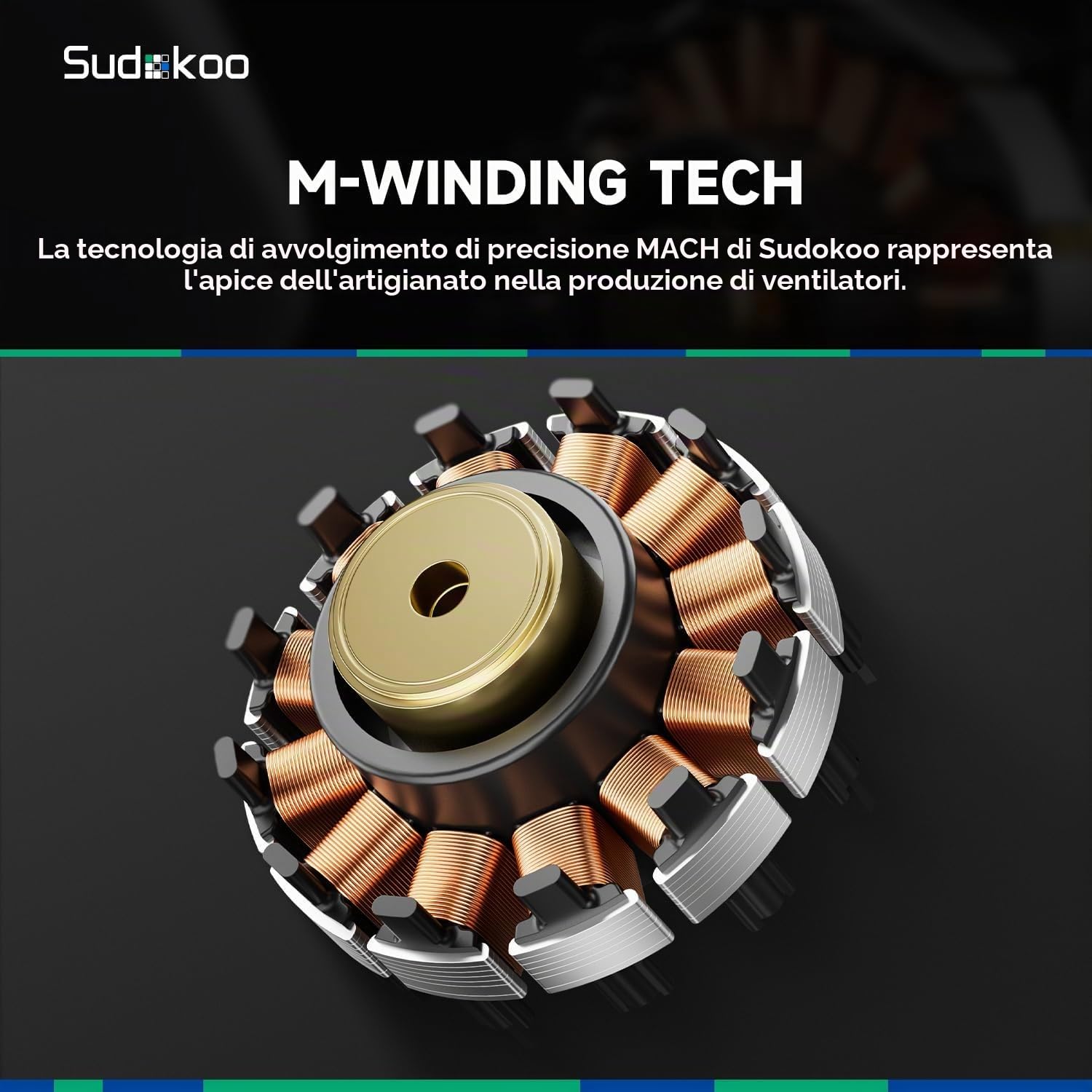 Sudokoo MACH120 3IN1 Ventole 120mm PC : Ventola di Raffreddamento Silenziosa PWM & 500-3000 RPM - Case Fan Dissipatore con LCP e Motore FOC & Correzione Dinamica del Bilanciamento, 6 Anni di Garanzia