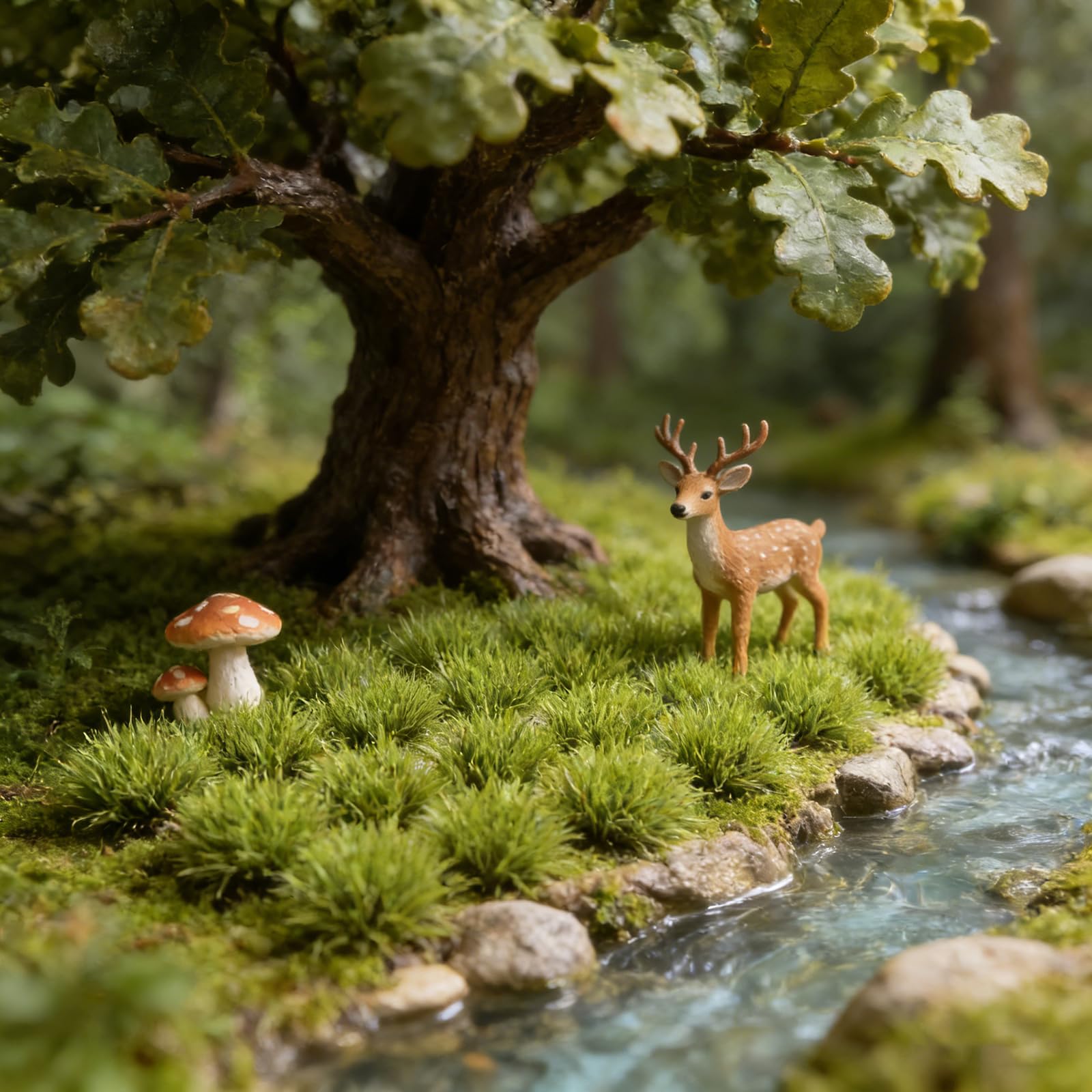 32 Stück Pflanzen Modellbau Gras, Static Grass Tufts, Statische Grasbüschel, Grasbüschel Pflanzen Modell, für DIY, Eisenbahnmodellbau, Miniatur Spielszenen und Zuglandschaften (Frühlingsgras) - 4