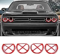 Vista 14 de Cubierta de lámpara de faro delantero para accesorios Challenger, cubierta de biseles de faros delanteros, decoración de luz exterior para Dodge