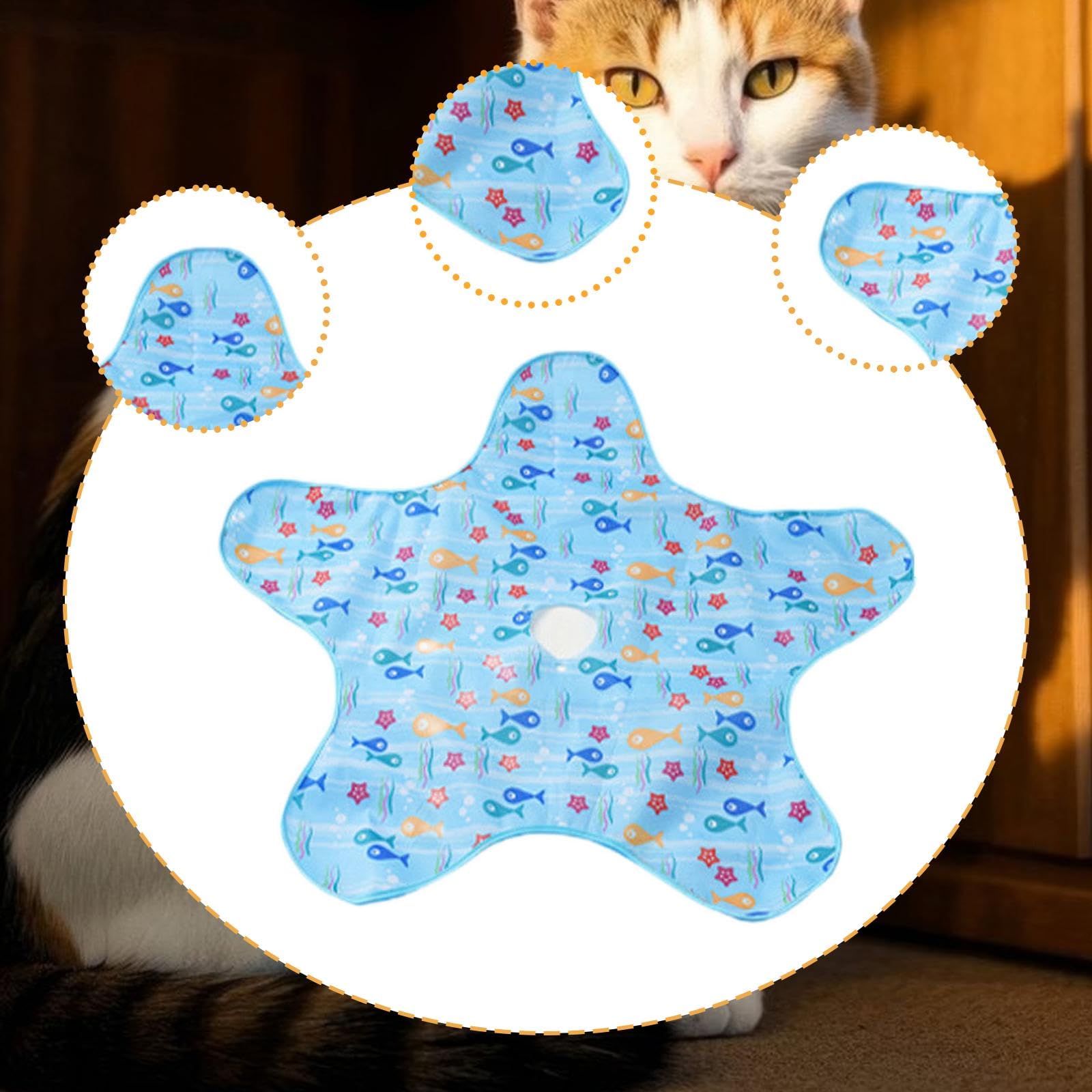 Jouet Interactif pour avec des Plumes Cachées et Mobiles pour Les Chatons Adultes Qui S'ennuient, Poisson