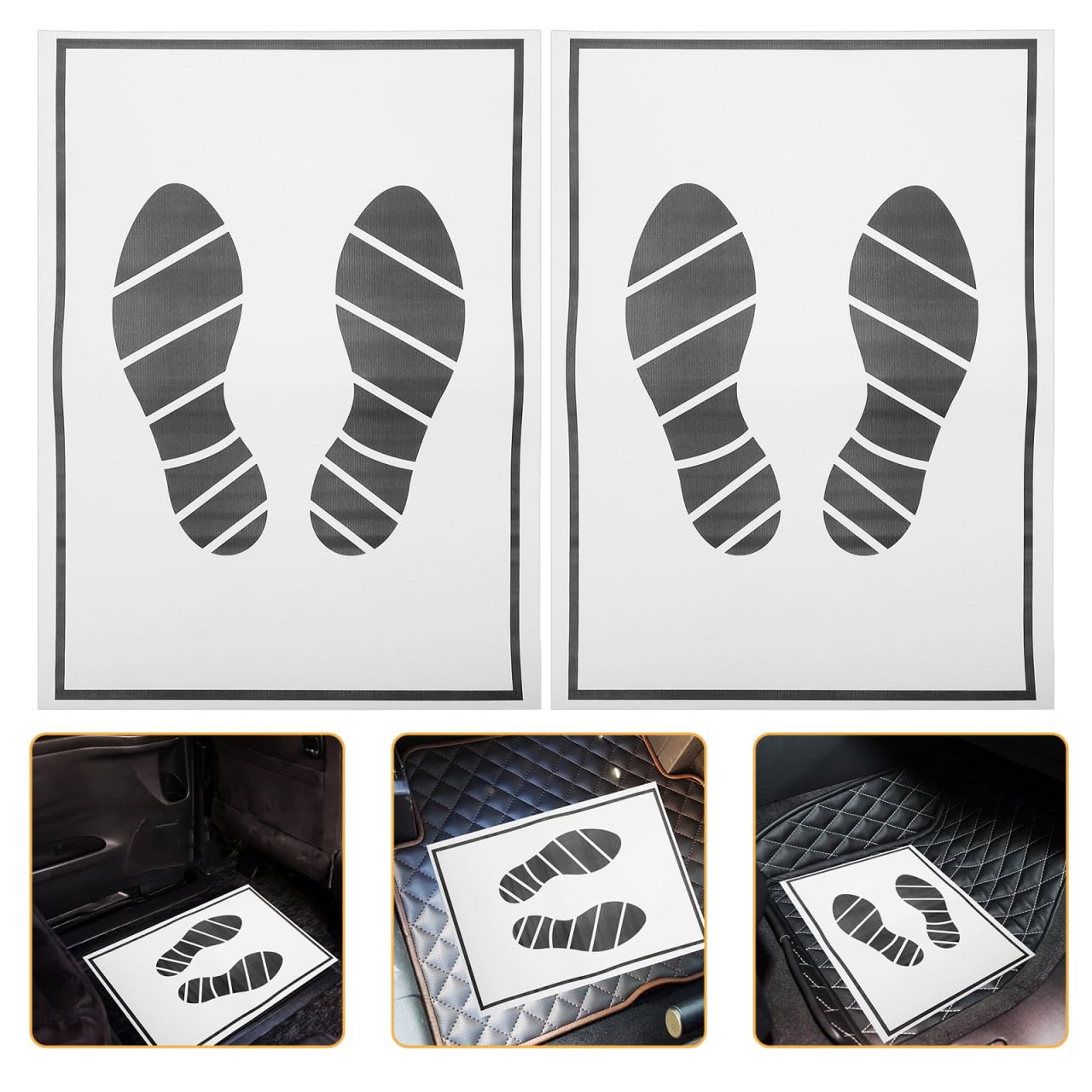 STOBAZA Disposable Car Floor Mats 25 Pcs Paper Foot Pads 19 7X15 Inch Automotive Floor Protection for Dust — view 6