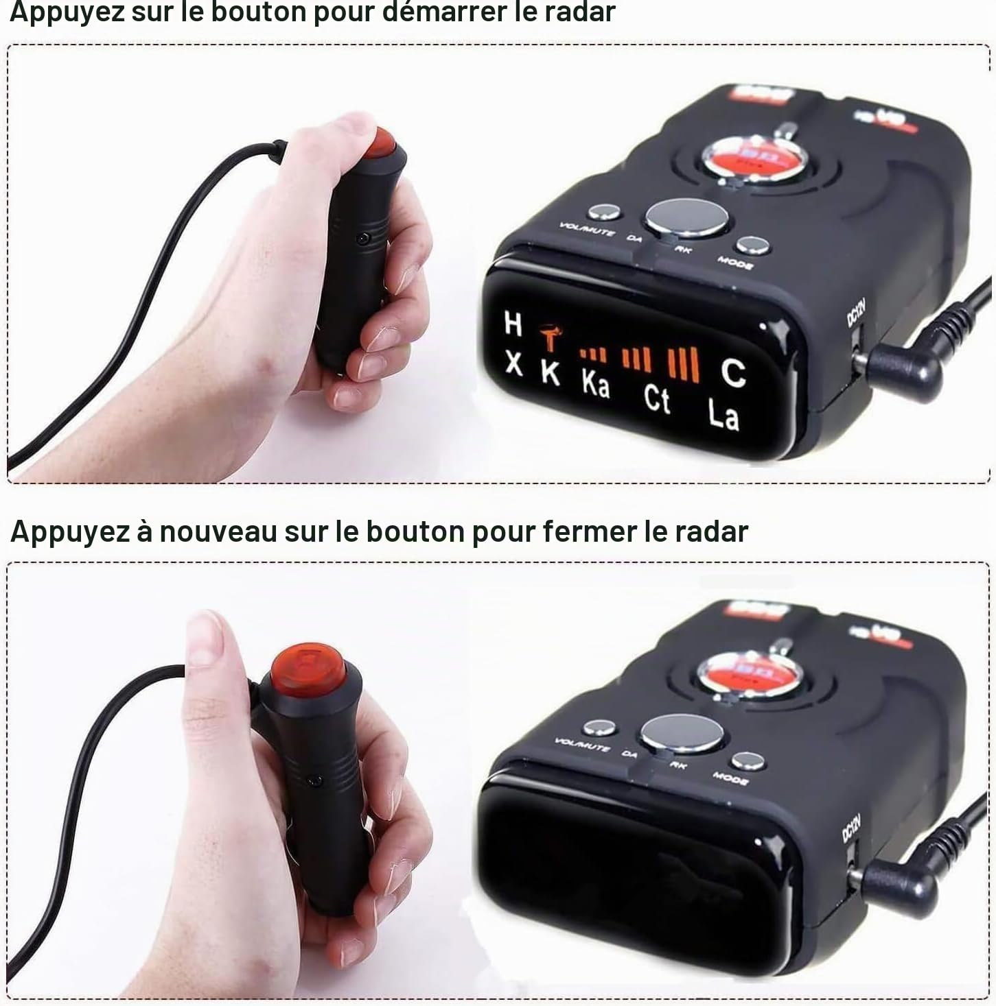 Détecteurs De Radars, Détecteur De Radar Pour Voitures, Détecteur Laser/radar, Portée Extrême, Alertes Vocales, Alertes De Radars À Lumière Rouge, Écran OLED, Système D'alerte De Vitesse Du Véhicule