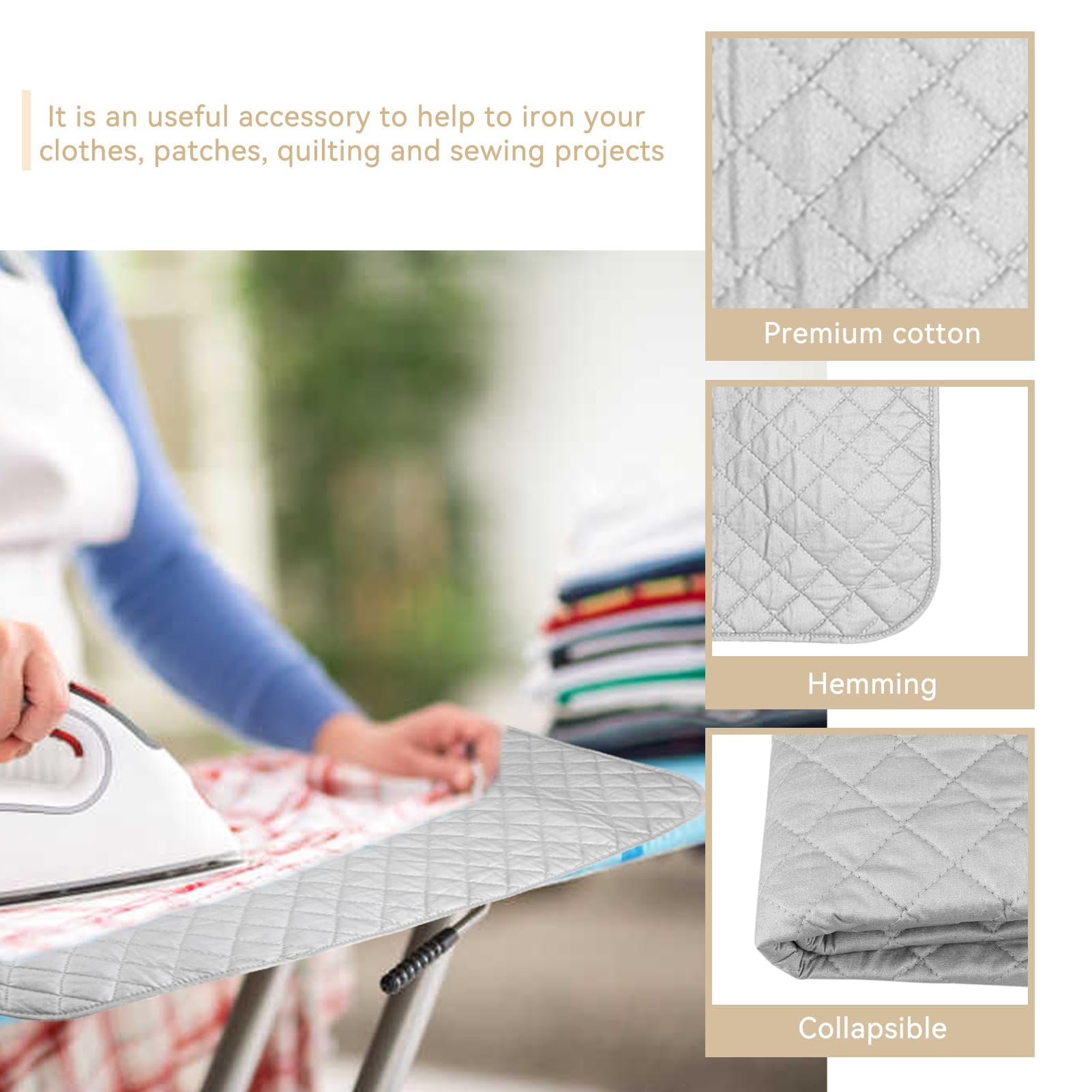 Stunq® Opvouwbare en Hittebestendige Strijkmat voor Tafel met Antislip