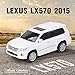 Vinie Remote Control Jeep for Boys, RC Cars Lexus LX570, 1:24 Scale Officially Licensed Kids Toys, Drift Car with Cool Led Lights, 4 5 6 7 8 9 10 11 12 Year Old Boy Birthday Gift (White)
