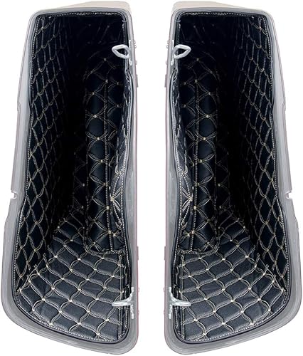 Vista 2 de Us Stock Moto Onfire - Forro para bolsa, costuras beige, insertos de alforjas estiradas para Harley/Moto Onfire 2014+, motocicleta del mercado