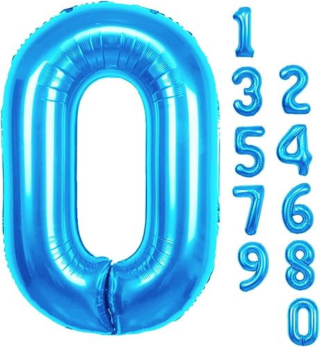 Globo azul de 40 pulgadas con el número 9 para fiesta de cumpleaños, globos azules de 9 años para fiesta de cumpleaños de 9 años, decoración de