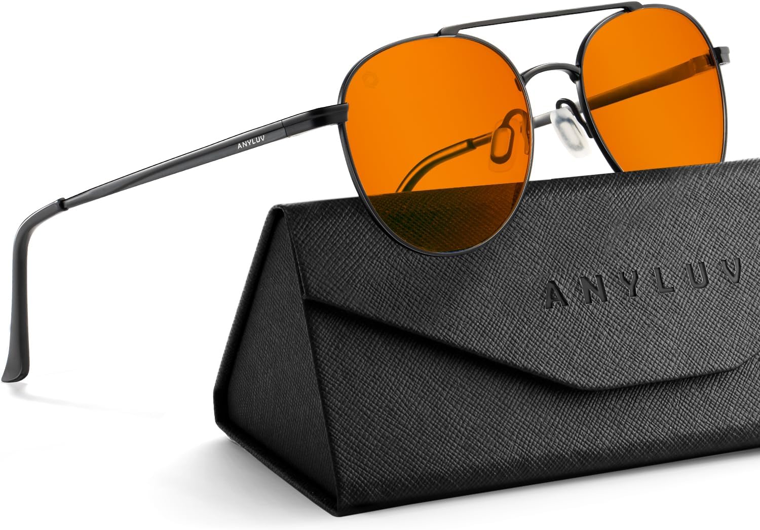 Blue Light Glasses for Men, Circular Frame Single Brow Bridge Design Campus Style Glasses Anti Eyestrain for Screen