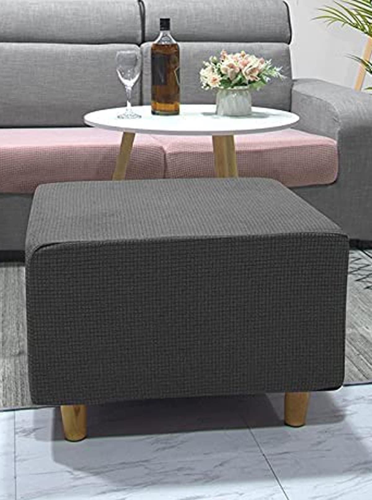 Funda elástica rectangular para reposapiés, funda gruesa para reposapiés, extraíble y lavable (A)