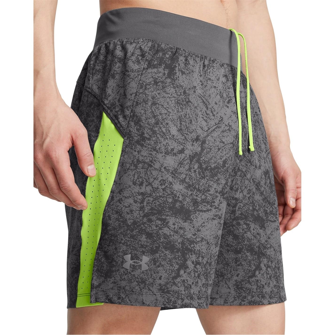 Under Armour Hombres Launch Pro 7In Printed Short Laufbekleidung Pantalones Cortos Castlerock - Gris