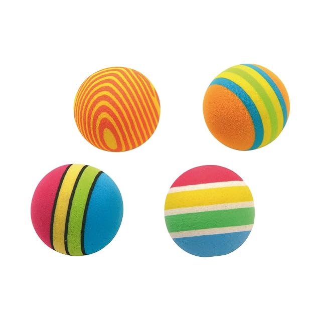 Genérico 4 Bolas pequeñas Eva Ø3,5 cm, Multicolor