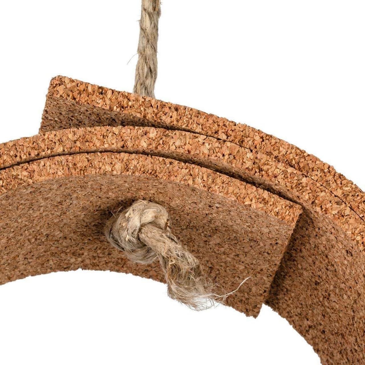 Set di 6 accessori per uccelli in sughero, seduta, altalena, giocattolo e cura naturale per uccelli, in sughero pressato, facile da montare, con sughero dal Portogallo