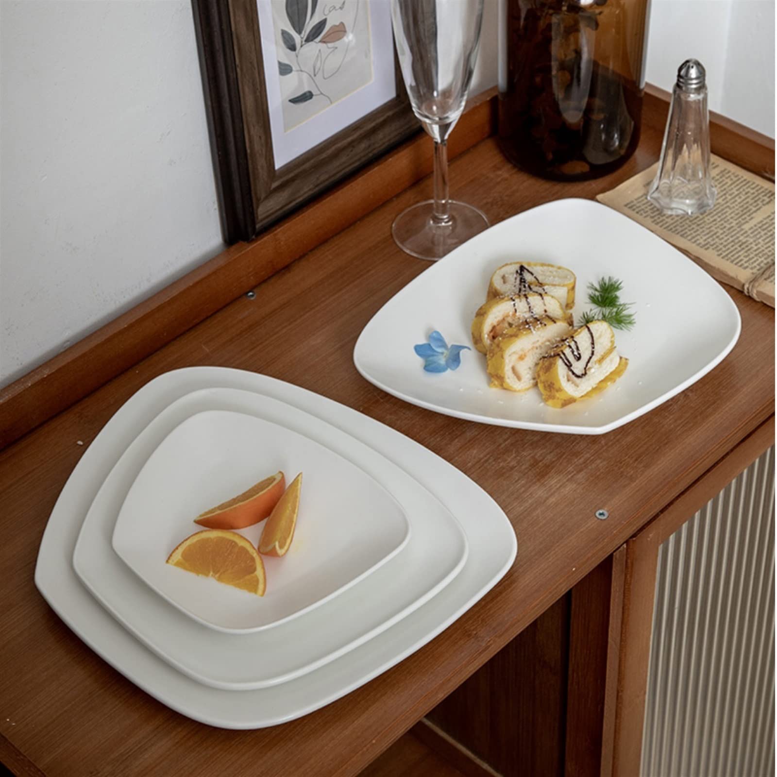 Talerze Obiadowe Ceramiczny Talerz Obiadowy Domowy Talerz Obiadowy Restauracja Kawiarnia Talerz Deserowy Zwykły Talerz Obiadowy Nieregularny Talerz Obiadowy Biały Płaski Talerz Głęboki Talerz Przysta