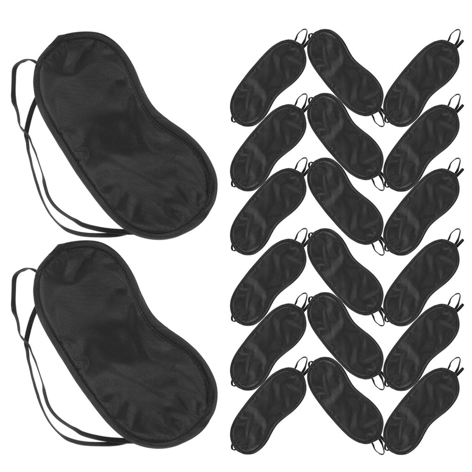 Bandeau yeux sommeil léger et confortable : pack de 35 masques noirs