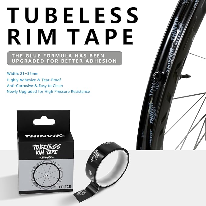 Cinta para llanta tubeless 25mm x 10m para bicicleta MTB y ruta miniatura 4