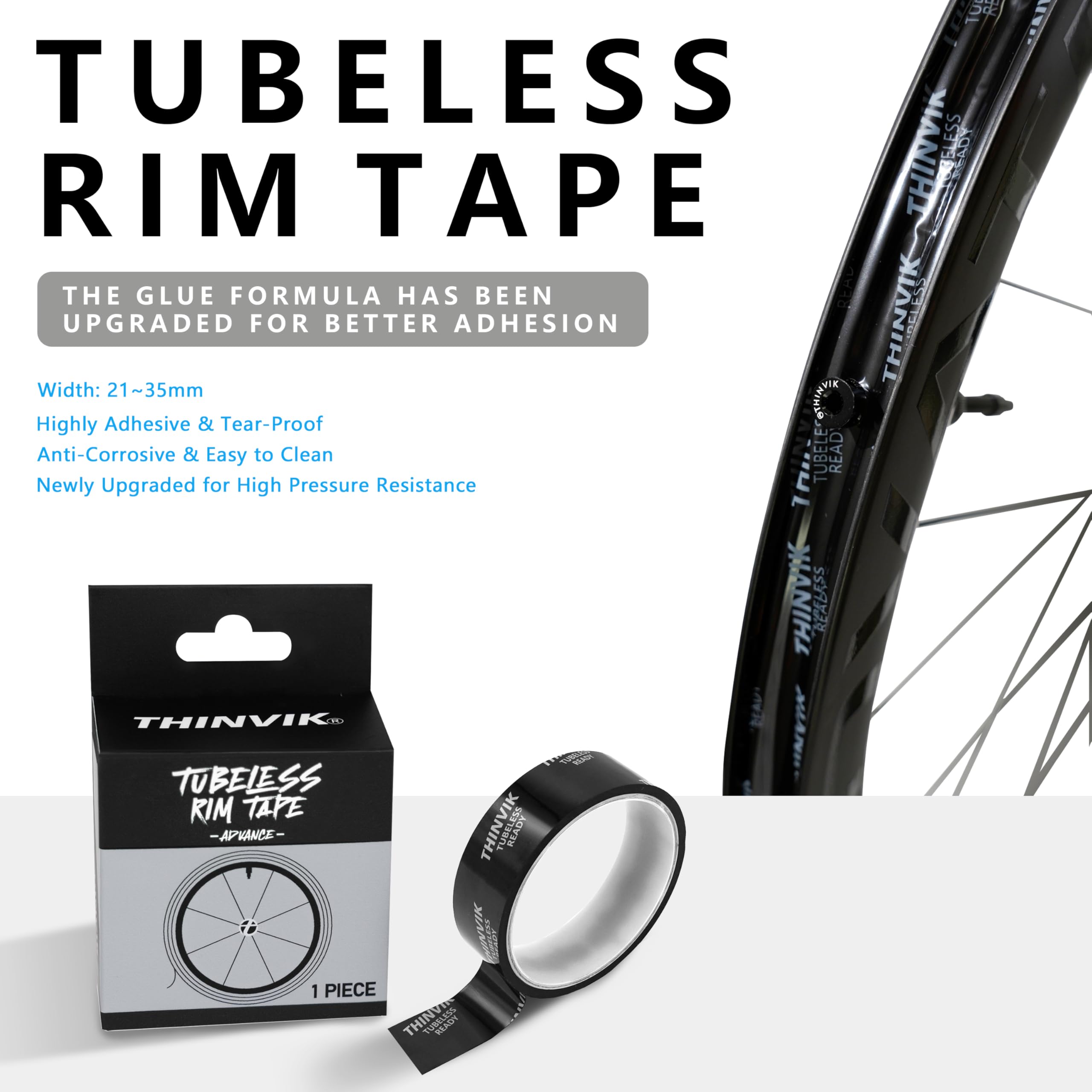 QIXIE MTB Road Bike Bicycle Tyre Rim Liner Tire Liner Tubeless Anti-Puncture Tape Inner Tube Pad